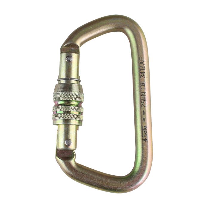 3412 Screw Lock Carabiner- Chromated